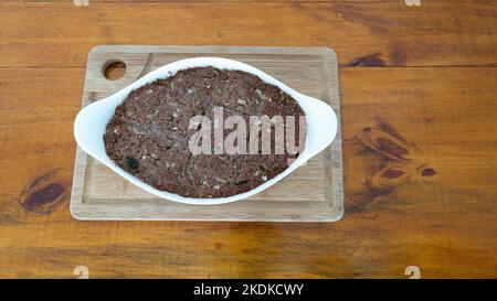 Roasted kebab, Typical Arabic delicacy, also very common in Brazil. Made of minced meat, wheat and mint Stock Photo