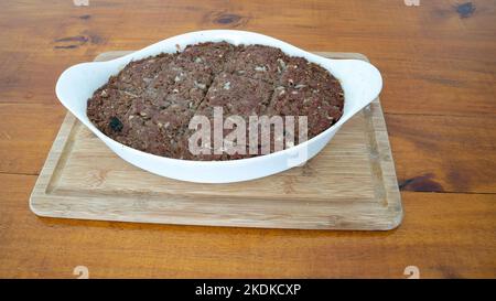 Roasted kebab, Typical Arabic delicacy, also very common in Brazil. Made of minced meat, wheat and mint Stock Photo