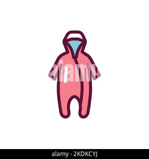 Baby socks color line icon. Isolated vector element. Outline
