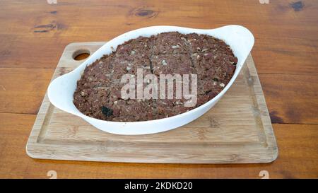 Roasted kebab, Typical Arabic delicacy, also very common in Brazil. Made of minced meat, wheat and mint Stock Photo