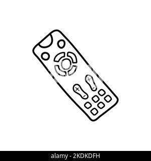 Remote control cartoon hand drawn image. Original colorful artwork, comic childish style drawing. Stock Vector