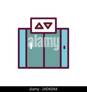 Traffic lights color line icon. Isolated vector element. Stock Vector