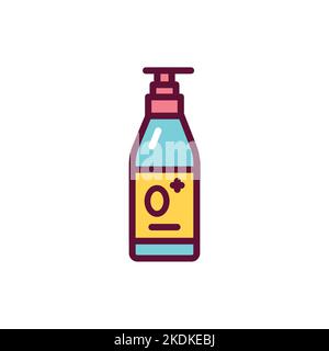 Baby detergent color line icon. Isolated vector element. Stock Vector