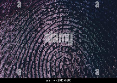 Close up beautiful abstract fingerprint on  background texture for design. Macro photography view. Close-up of pixel. Stock Photo