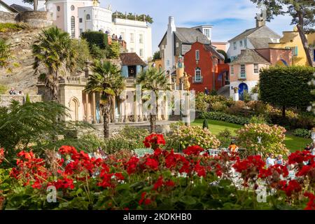 Portmeirion on a sunny day Stock Photo
