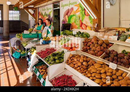 Indoor Market in Funchal, Madeira, Portugal. Stock Photo