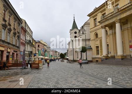 Lublin, Poland - September 12, 2022: Promenade in the center of Lublin city Stock Photo