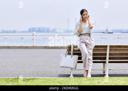 Young Japanese woman portrait Stock Photo