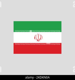 Flag of Iran color line element. Vector element for web page Stock Vector