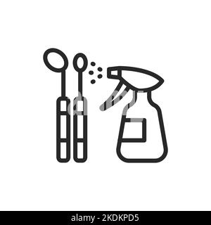 Disinfection instruments color line icon. Isolated vector element. Stock Vector
