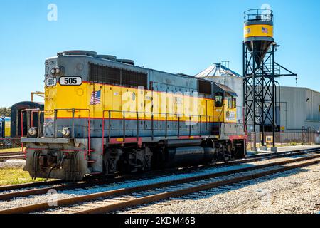 US Sugar EMD GP40-2 Locomotive No 505, Clewiston, Florida Stock Photo