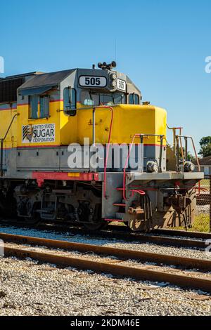 US Sugar EMD GP40-2 Locomotive No 505, Clewiston, Florida Stock Photo