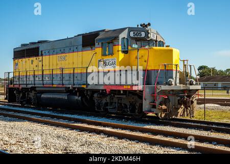 US Sugar EMD GP40-2 Locomotive No 505, Clewiston, Florida Stock Photo