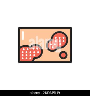 Chronic blistering disease color line icon. Isolated vector element. Stock Vector