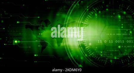 2d illustration Abstract futuristic electronic circuit technology background Stock Photo