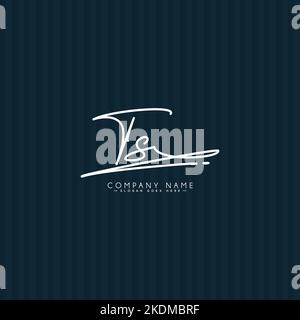 TS Handwritten Signature logo - Vector Logo Template for Beauty, Fashion and Photography Business Stock Vector