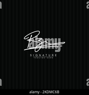 RZ Handwritten Signature logo - Vector Logo Template for Beauty, Fashion and Photography Business Stock Vector