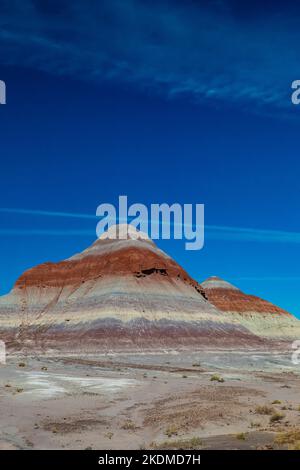 The Tepees, part of the Chinle Formation in Petrified Forest National Park, Arizona, USA Stock Photo