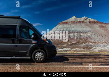 The Tepees, part of the Chinle Formation in Petrified Forest National Park, Arizona, USA [No property release; editorial licensing only] Stock Photo