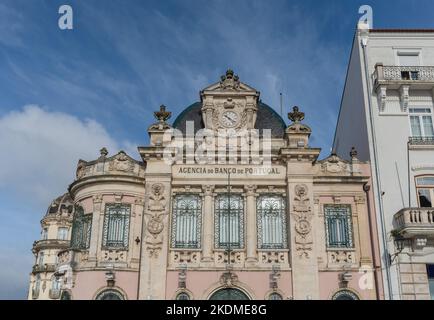 Bank of Portugal historic branch building (Banco de Portugal) - Coimbra, Portugal Stock Photo