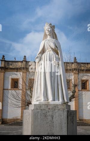 Queen St. Isabel Statue at Monastery of Santa Clara-a-Nova - Coimbra, Portugal Stock Photo