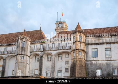 Exterior walls of Former Royal Palace now University of Coimbra - Coimbra, Portugal Stock Photo