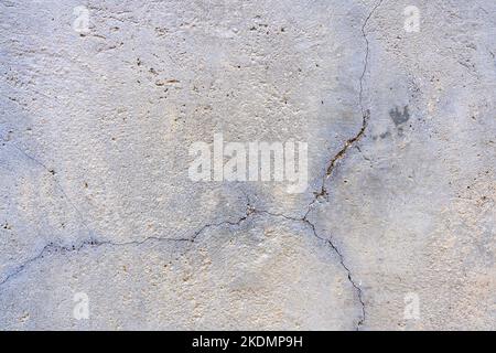 grey  concrete background, cracked wall texture Stock Photo