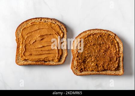 Healthy open sandwiches Stock Photo