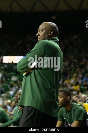 Waco, Texas, USA. 7th Nov, 2022. Mississippi Valley State Delta Devils head coach George Ivory during the 1st half the NCAA Basketball game between the Mississippi Valley State Delta Devils and Baylor Bears at Ferrell Center in Waco, Texas. Matthew Lynch/CSM/Alamy Live News Stock Photo