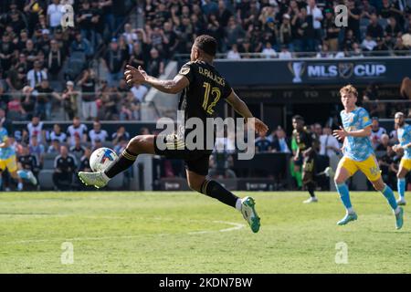 Los Angeles FC defender Diego Palacios (12) during the MLS Cup match against the Philadelphia Union, Saturday, November 5, 2022, at the Banc of Califo Stock Photo