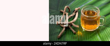 Medicinal Valerian acts as a sedative agent, relaxing the nervous system - Valeriana officinalis Stock Photo