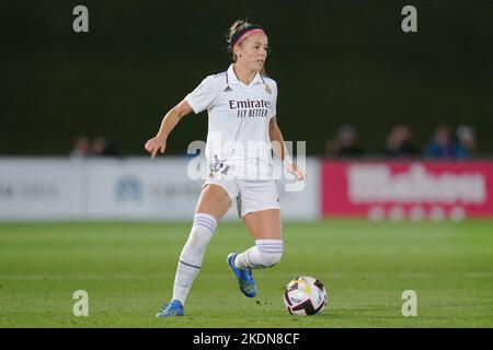 Madrid, Spain. November 6, 2022, Claudia Zornoza of Real Madrid during the La Liga F match between Real Madrid and FC Barcelona played at Alfredo Di Stefano Stadium on November 6, 2022 in Madrid, Spain. (Photo by Colas Buera / PRESSIN) Stock Photo