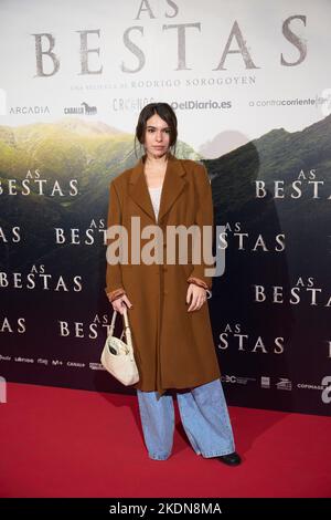 November 7, 2022, Madrid, Madrid, Spain: Claudia Traisac attends 'As Bestas' Premiere at Verdi Cinema on November 7, 2022 in Madrid, Spain (Credit Image: © Jack Abuin/ZUMA Press Wire) Stock Photo