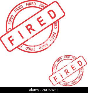 fired red stamp sticker in vector format very easy to edit Stock Vector