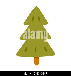 A small toy tree. Simple color vector illustration. Decoration for the children Stock Vector