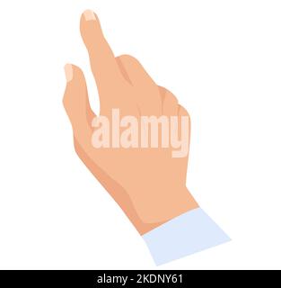 Hand with index finger do showing gesture or press button. Vector illustration Stock Vector