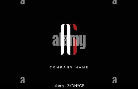 AG, GA Abstract Letters Logo Monogram Stock Vector