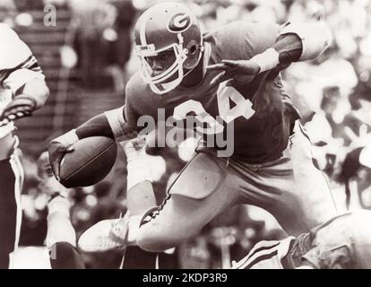 !982 Heisman Trophy winner, running back Hershel Walker, during a University of Georgia football game. (USA) Stock Photo