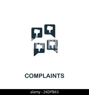 Complaints icon. Monochrome simple Customer Relationship icon for templates, web design and infographics Stock Vector