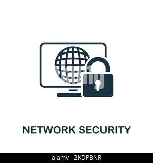 Network security icon. Monochrome simple sign from security collection ...