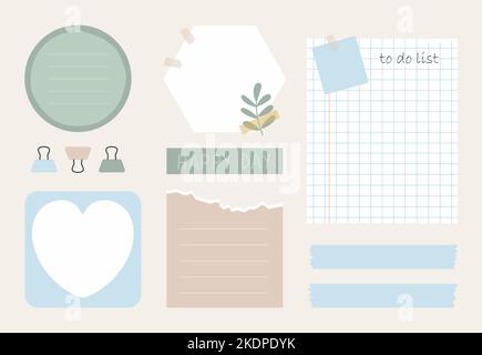 Cute memo template.  Stock Vector