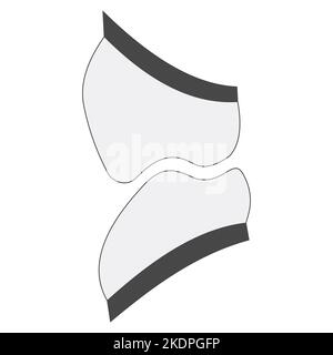 Bite teeth, occlusion chewing tooth, dental malocclusion problem, orthognathic bite Stock Vector