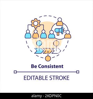 Be consistent concept icon Stock Vector
