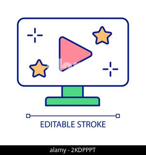 Online streaming service RGB color icon Stock Vector