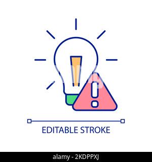 Electricity problem RGB color icon Stock Vector