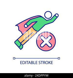 You are not superhero RGB color icon Stock Vector