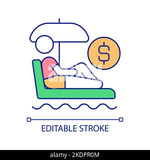 Paid leave RGB color icon Stock Vector