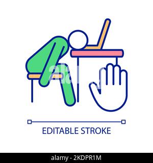 Prevent burnout RGB color icon Stock Vector