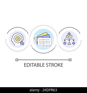 Information categorization loop concept icon Stock Vector