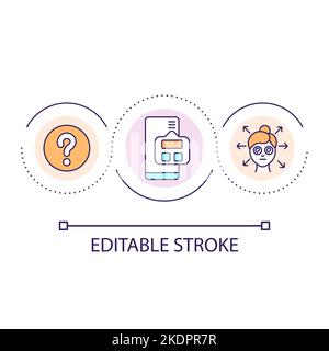 Website navigation mistake loop concept icon Stock Vector